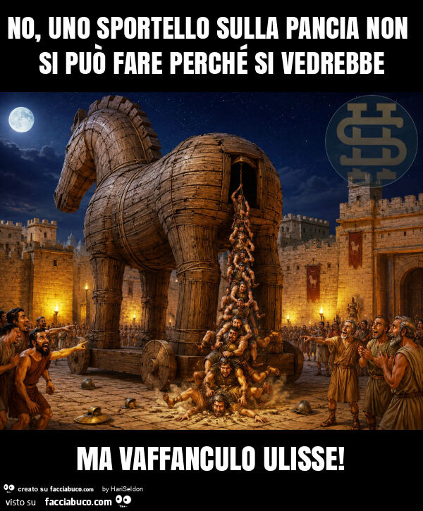 No, uno sportello sulla pancia non si puรฒ fare perchรฉ si vedrebbe ma vaffanculo ulisse