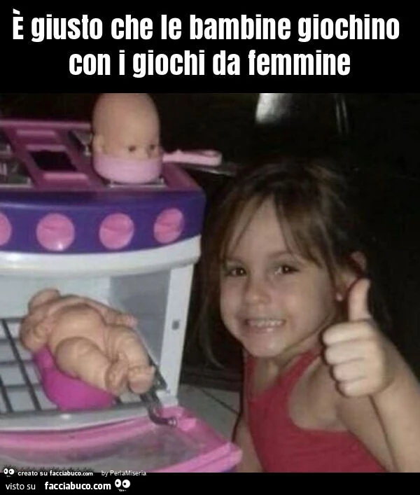 È giusto che le bambine giochino con i giochi da femmine