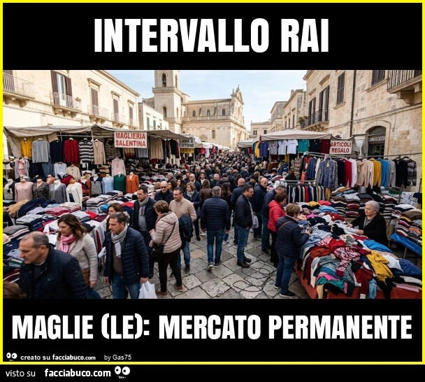 Intervallo rai maglie (le): mercato permanente