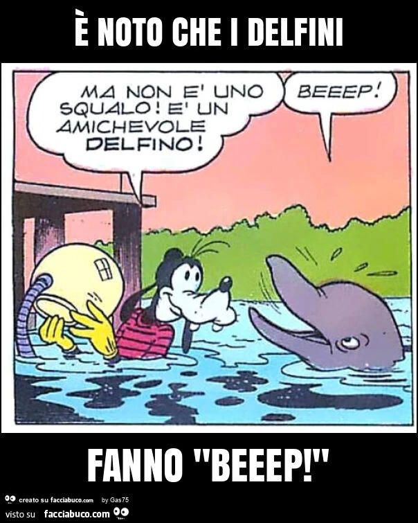 È noto che i delfini fanno "beeep! "