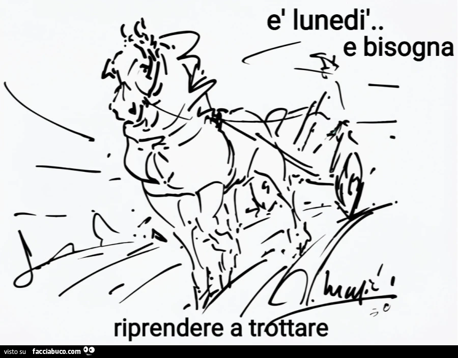 È lunedì e bisogna riprendere a trottare