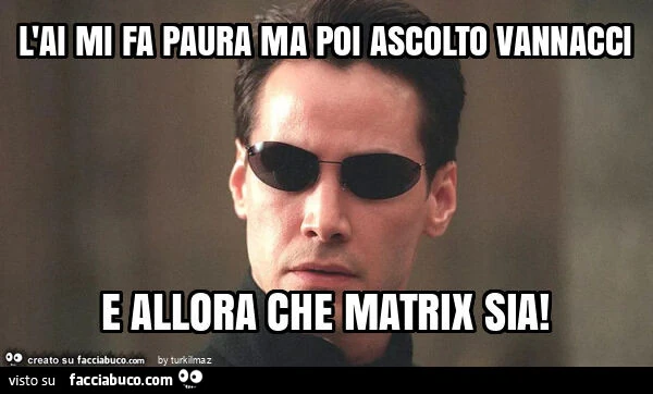 L'ai mi fa paura ma poi ascolto vannacci e allora che matrix sia