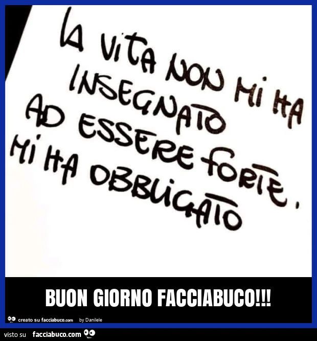 Buon giorno facciabuco