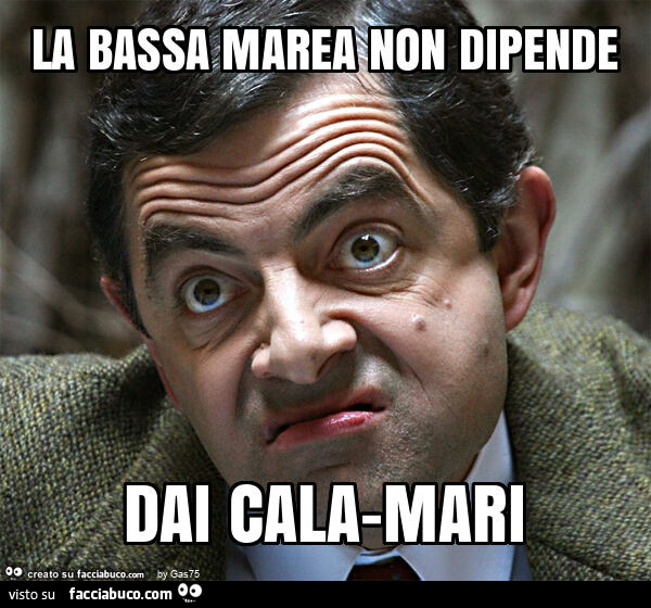 La bassa marea non dipende dai cala-mari