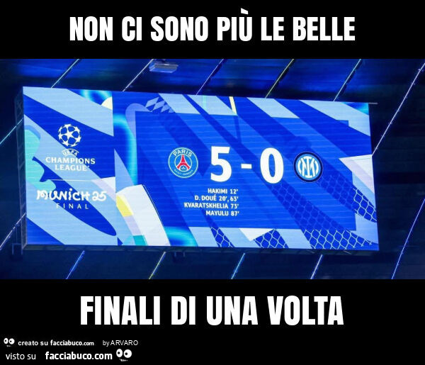 Non ci sono più le belle finali di una volta