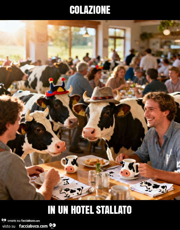 Colazione in un hotel stallato