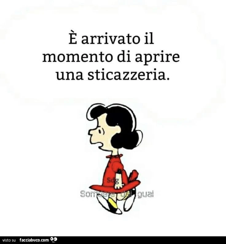 È arrivato il momento di aprire una sticazzeria