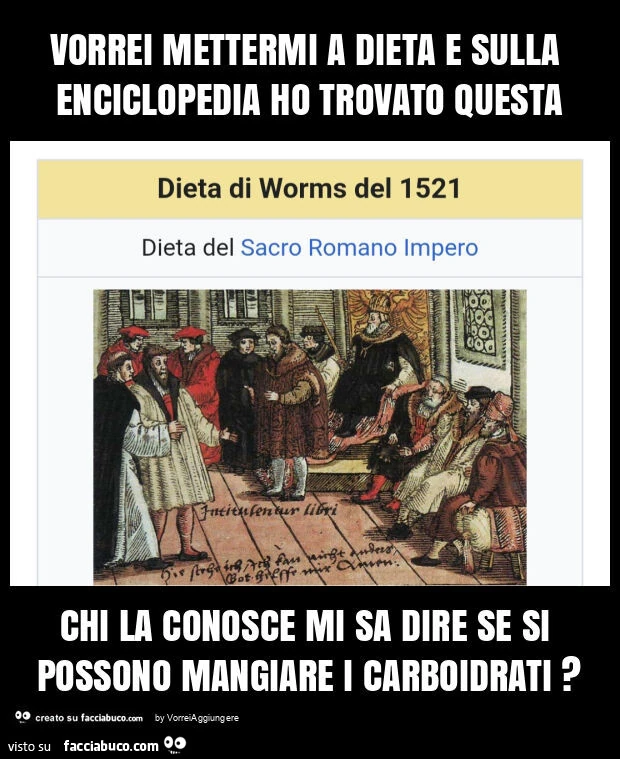 Vorrei mettermi a dieta e sulla enciclopedia ho trovato questa chi la conosce mi sa dire se si possono mangiare i carboidrati?