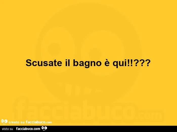 Scusate il bagno è qui!?