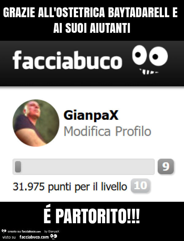 Grazie all'ostetrica baytadarell e ai suoi aiutanti é partorito