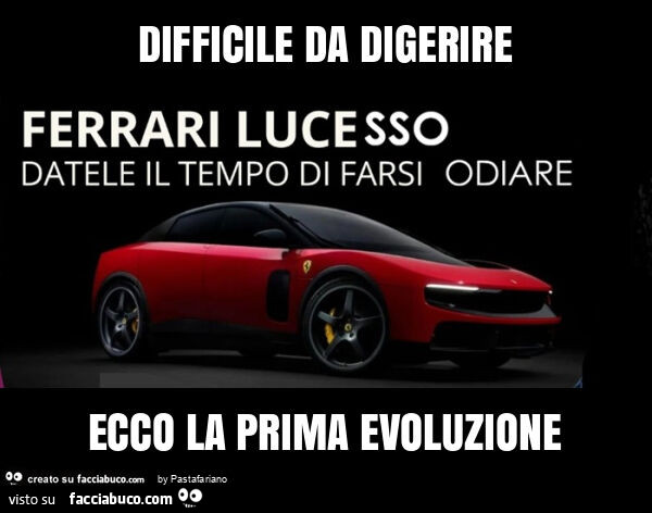 Difficile da digerire ecco la prima evoluzione