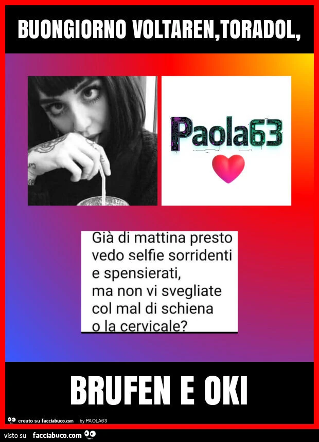 Buongiorno voltaren, toradol, brufen e oki