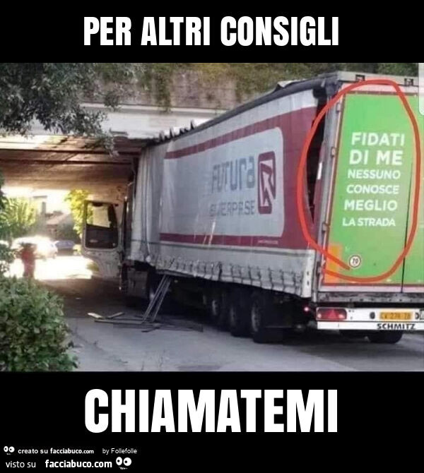 Per altri consigli chiamatemi