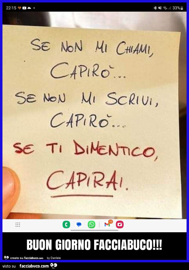 Buon giorno facciabuco