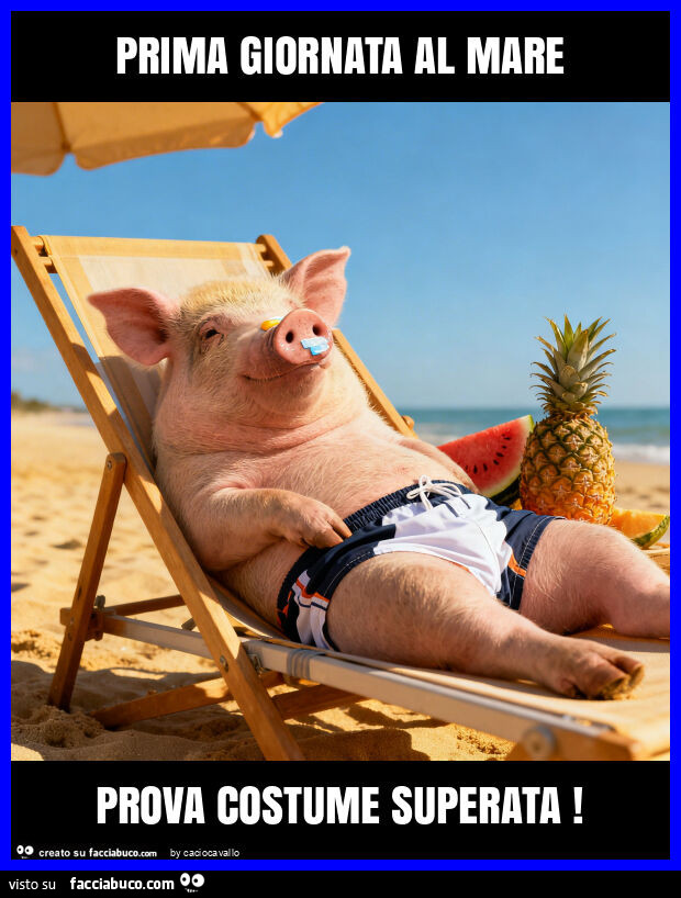 Prima giornata al mare prova costume superata