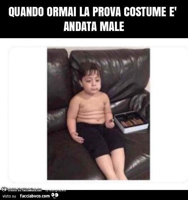 Quando ormai la prova costume è andata male
