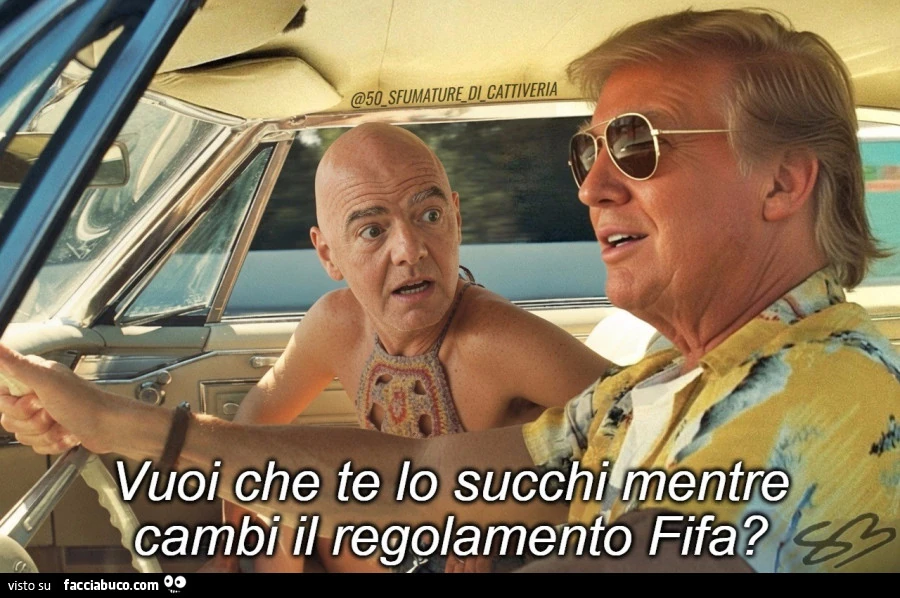 Vuoi che te lo succhi mentre cambi il regolamento Fifa?