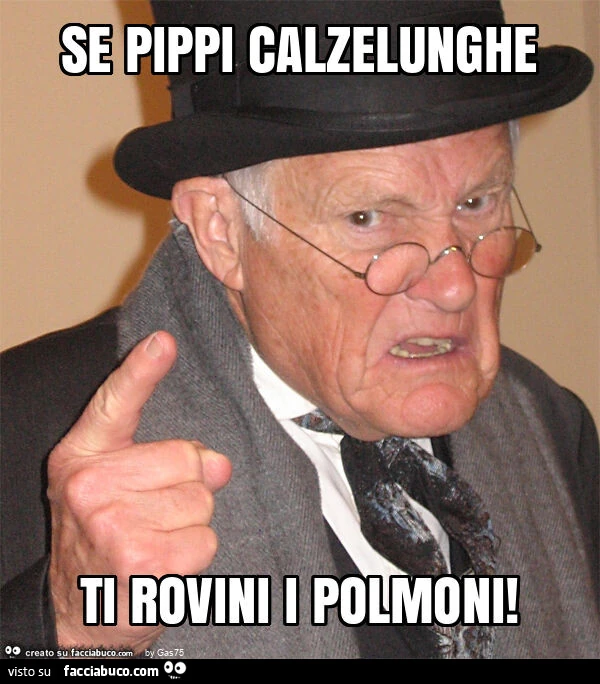 Se pippi calzelunghe ti rovini i polmoni