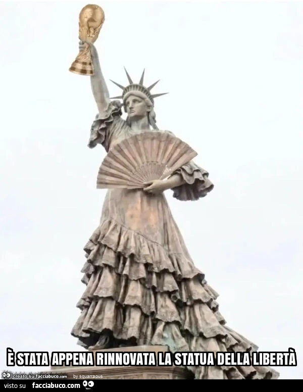 È stata appena rinnovata la statua della libertà