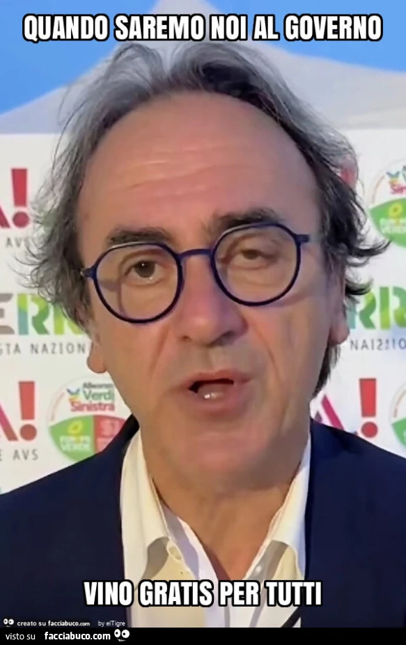 Quando saremo noi al governo vino gratis per tutti