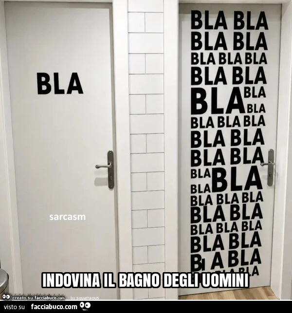 Indovina il bagno degli uomini
