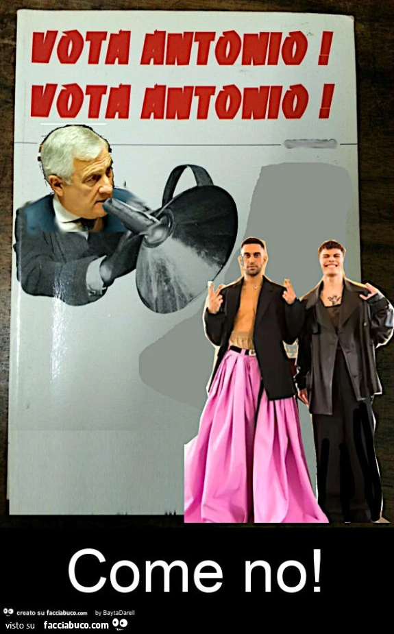 Vita Antonio! Vosta Antonio! (Tajani) Come no