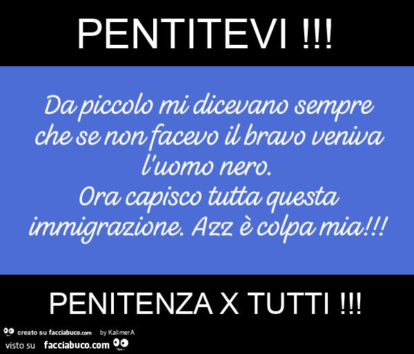 Pentitevi! Penitenza x tutti