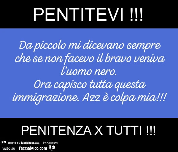Pentitevi! Penitenza x tutti