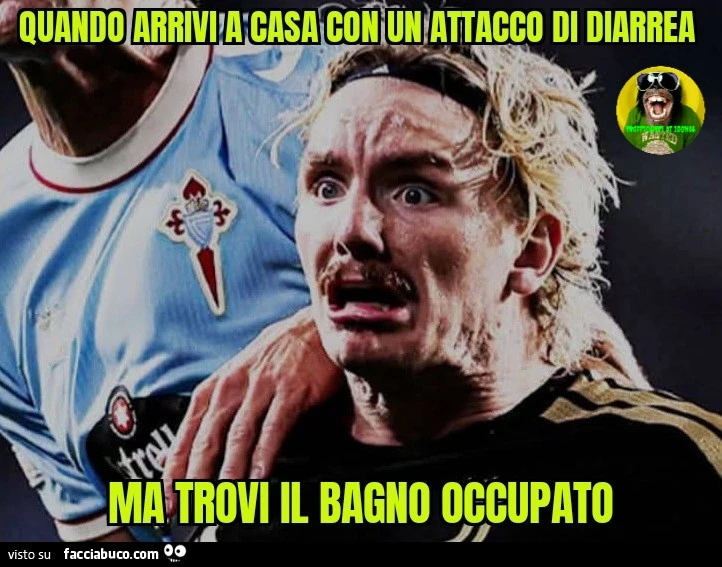 Quando arrivi a casa con un attacco di diarrea ma trovi il bagno occupato