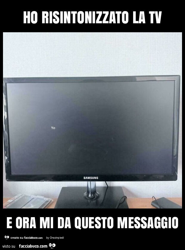 Ho risintonizzato la tv e ora mi da questo messaggio