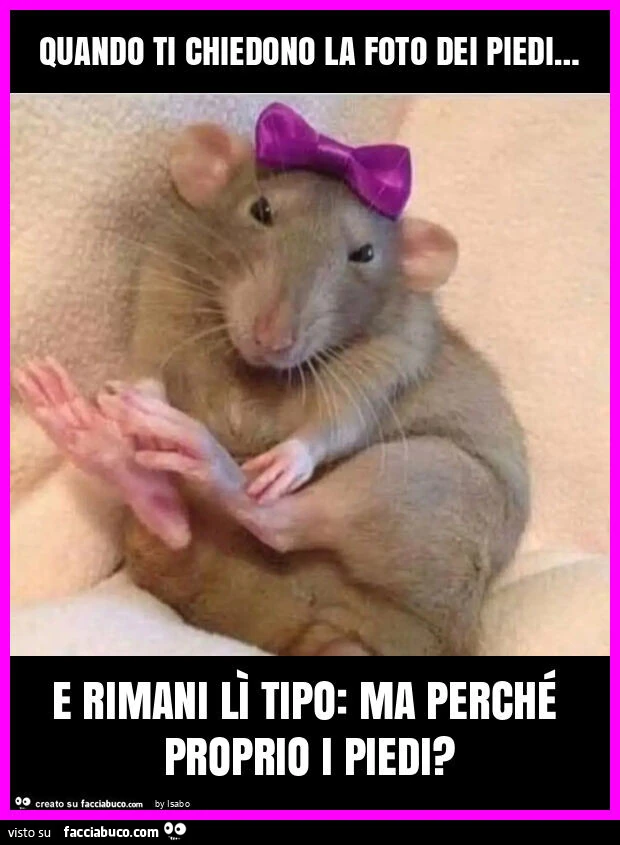 Quando ti chiedono la foto dei piedi&hellip; e rimani lì tipo: ma perché proprio i piedi?