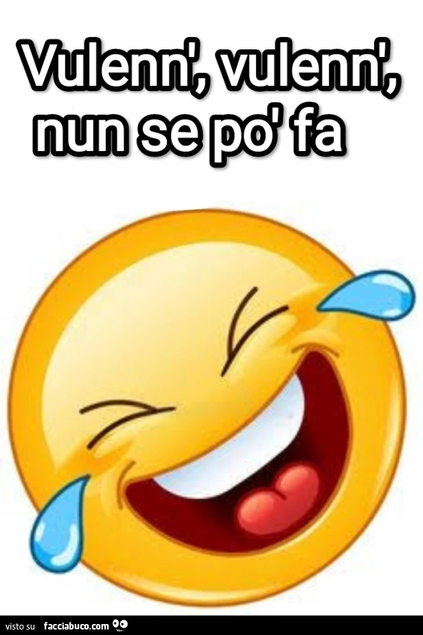Vulenn', vulenn', nun se po' fa