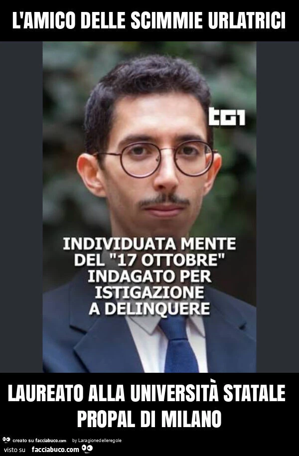 L'amico delle scimmie urlatrici laureato alla università statale propal di milano