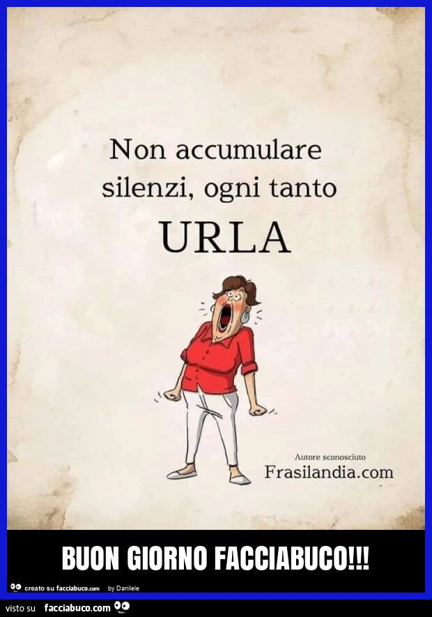 Buon giorno facciabuco