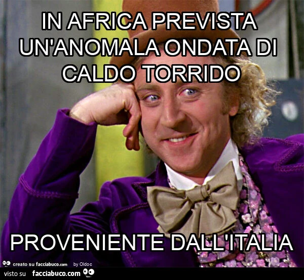 In africa prevista un'anomala ondata di caldo torrido proveniente dall'italia
