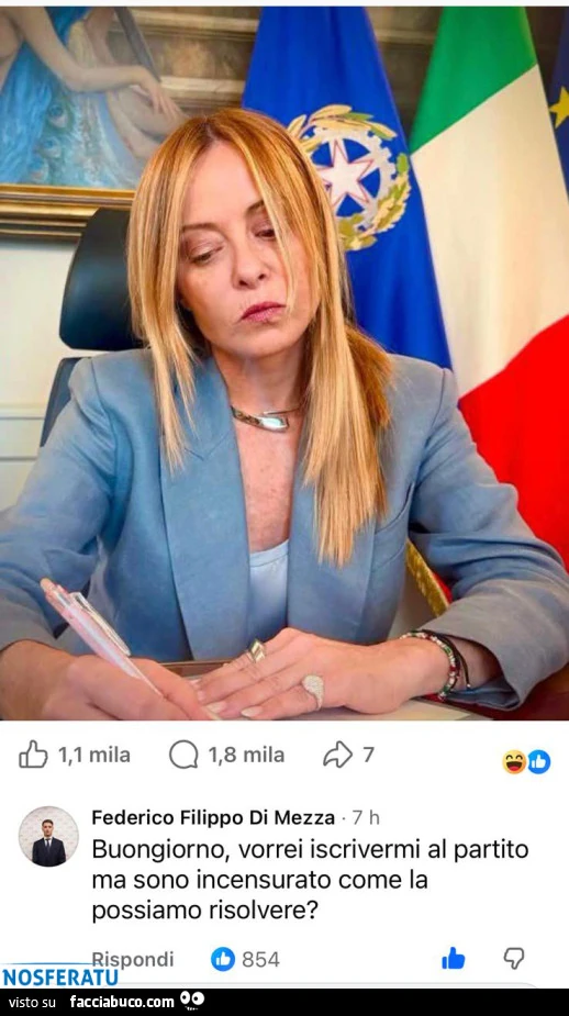 Iscrizione a Fratelli D'Italia
