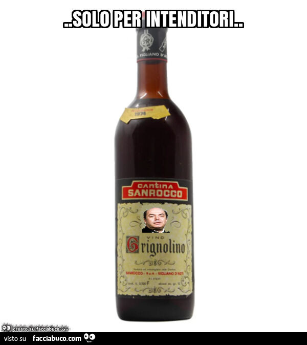 Solo per intenditori