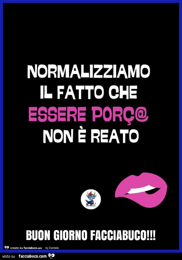 Buon giorno facciabuco
