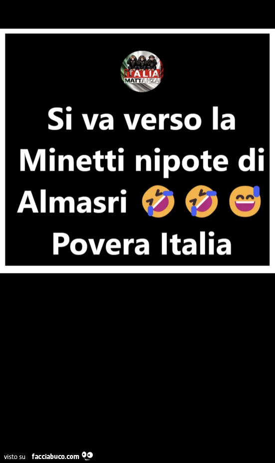 Si va verso la minetti nipote di almasri povera italia