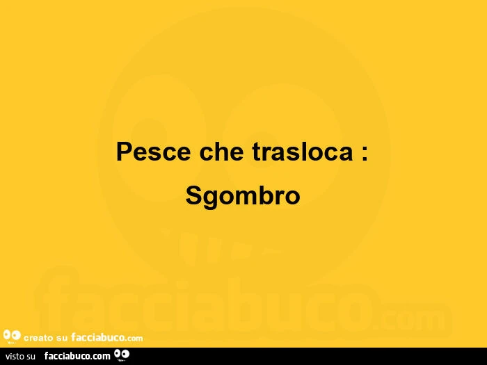 Pesce che trasloca: Sgombro