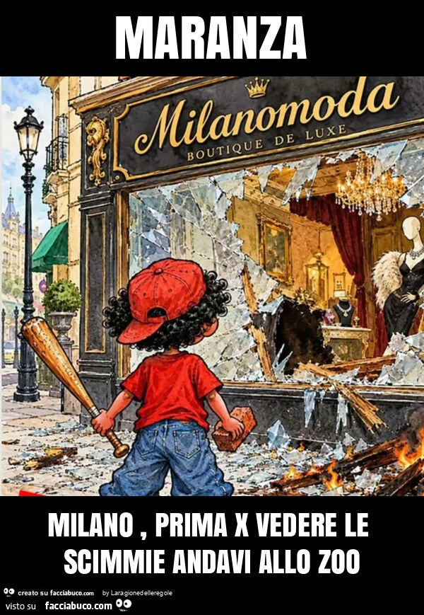 Maranza milano, prima x vedere le scimmie andavi allo zoo