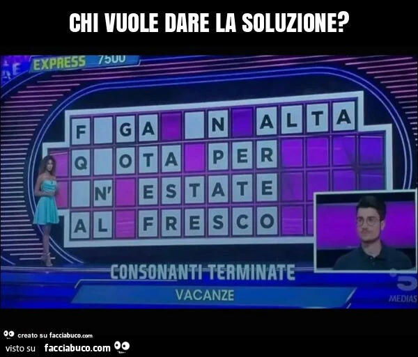 Chi vuole dare la soluzione?