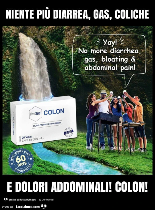 Niente più diarrea, gas, coliche e dolori addominali! Colon