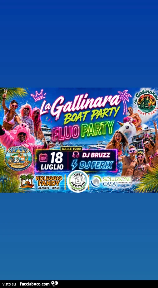 La Gallinara Boat Party