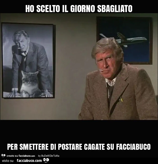 Ho scelto il giorno sbagliato per smettere di postare cagate su facciabuco