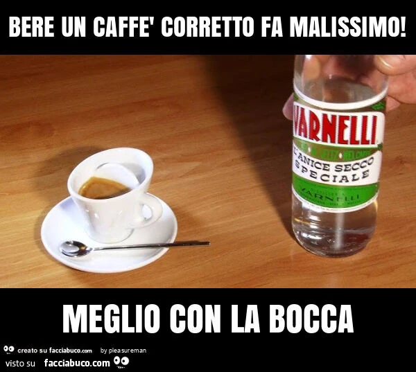 Bere un caffè corretto fa malissimo! Meglio con la bocca