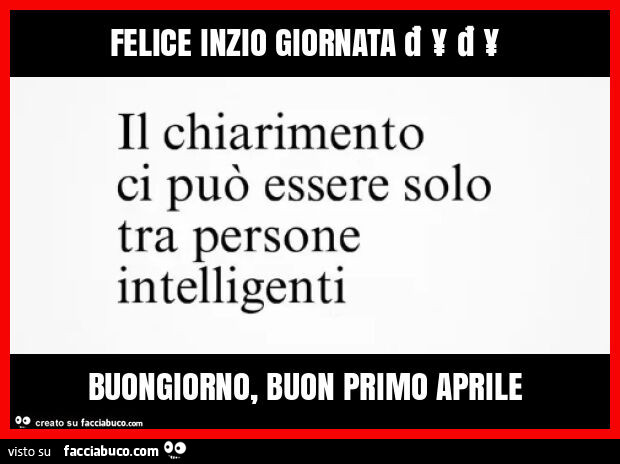 Felice inzio giornata 🥐🥐 buongiorno, buon primo aprile