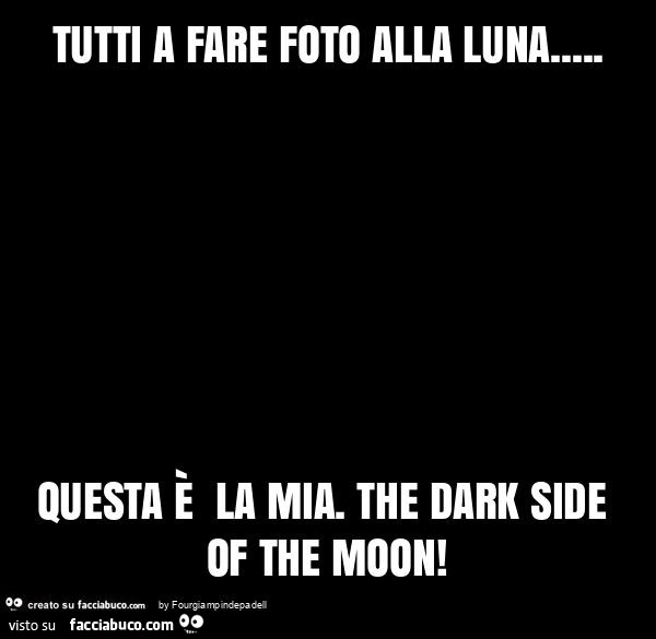 Tutti a fare foto alla luna&hellip; questa è la mia. The dark side of the moon