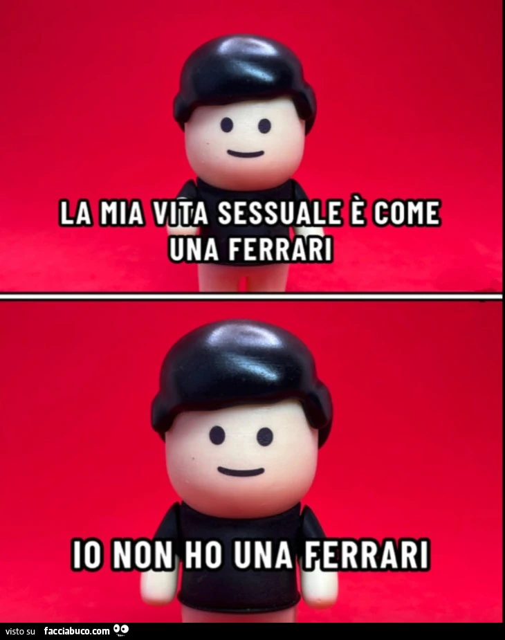 La mia vita sessuale è cone una Ferrari. Io non ho una Ferrari