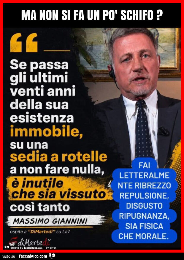 Ma non si fa un po' schifo?